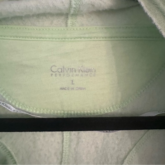 Large Calvin Klein Performance Fly Away Cascading Cardigan Mint Open Front - Picture 8 of 11